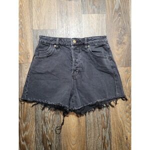 Rollas Original Short High Rise Cut-Off Denim Shorts Faded Black Womens Size 26